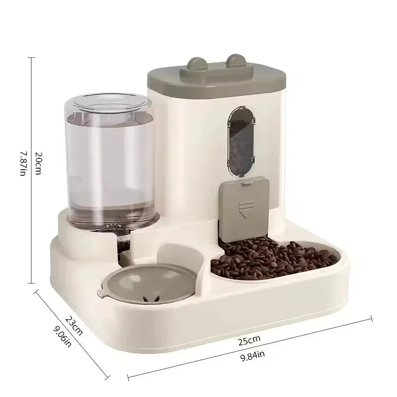 The Growing Mart Pet Feeder with Water Dispenser Large Capacity 2-in-1