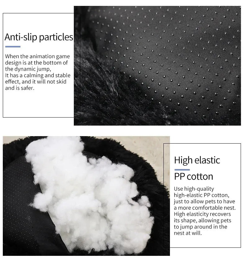 The Growing Mart Large Dog Bed Plush Washable Fluffy Pet Sofa Bed