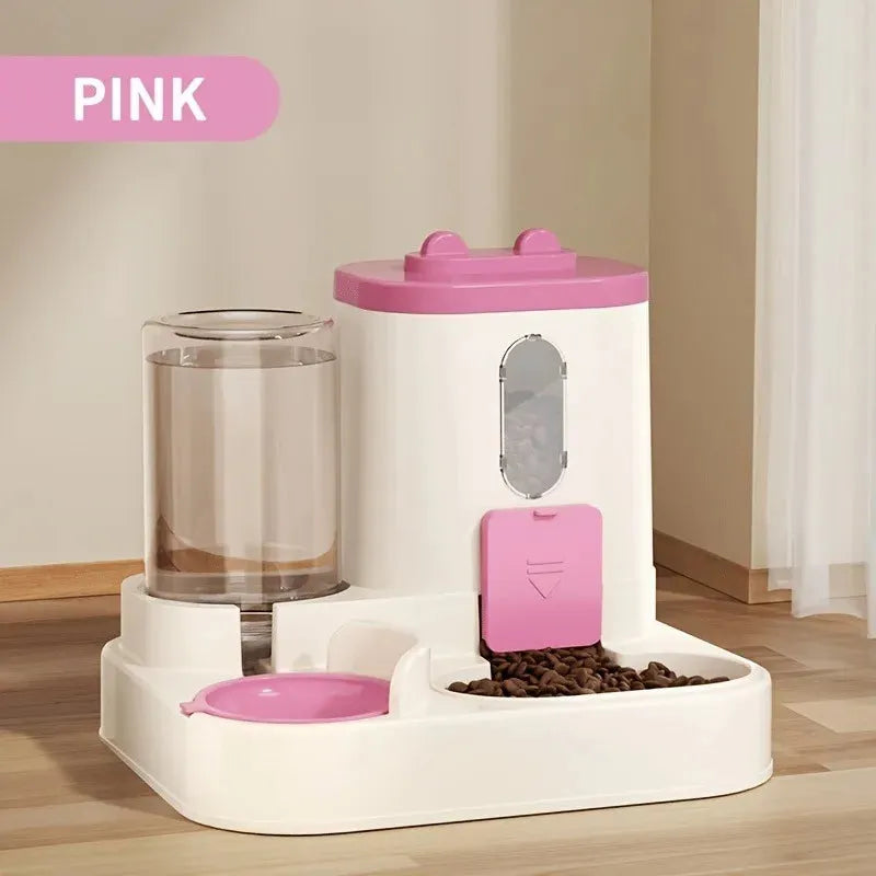 The Growing Mart Automatic Cat Feeder and Water Dispenser 2-in-1 Station