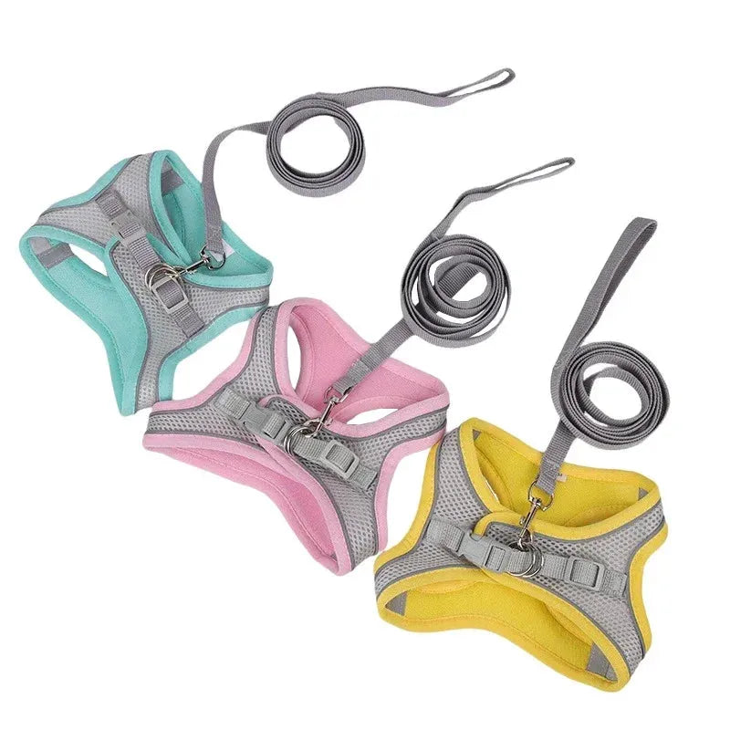 The Growing Mart Puppy Harness Set Adjustable No-Pull Leash Combo