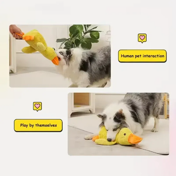 The Growing Mart Dog Plush Toy Duck Cuddle Comfort Anxiety Relief