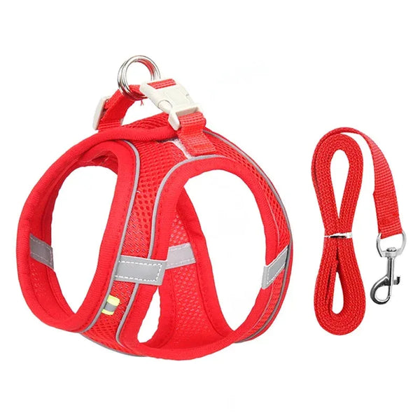 The Growing Mart Puppy Harness Set Adjustable No-Pull Leash Combo