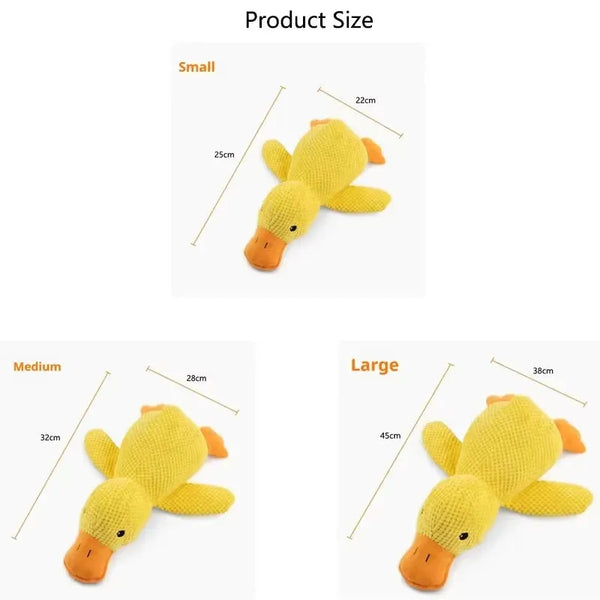 The Growing Mart Dog Plush Toy Duck Cuddle Comfort Anxiety Relief