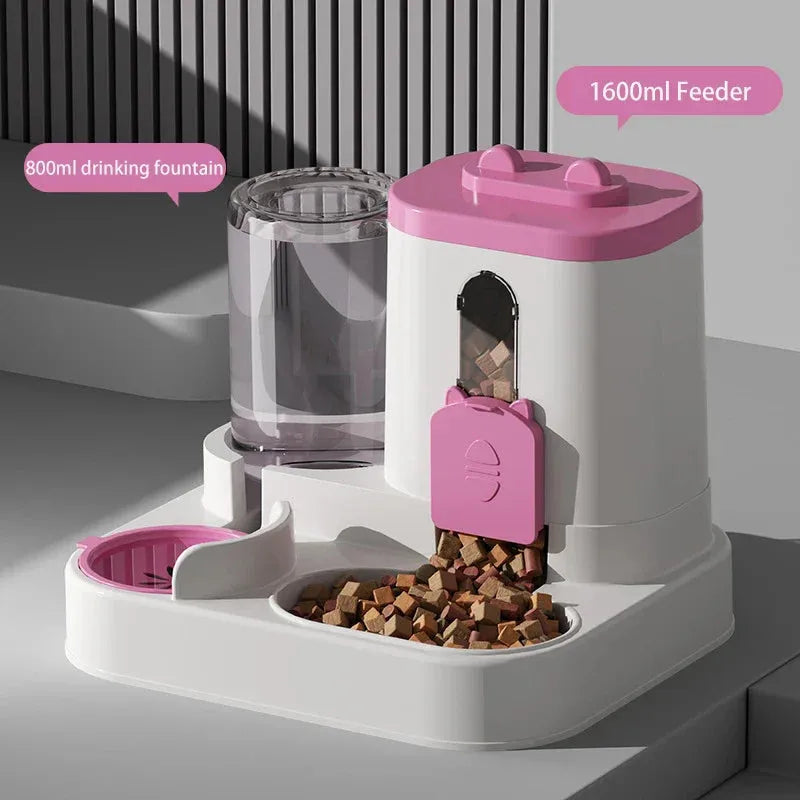 The Growing Mart Pet Feeder with Water Dispenser Large Capacity 2-in-1 Main image