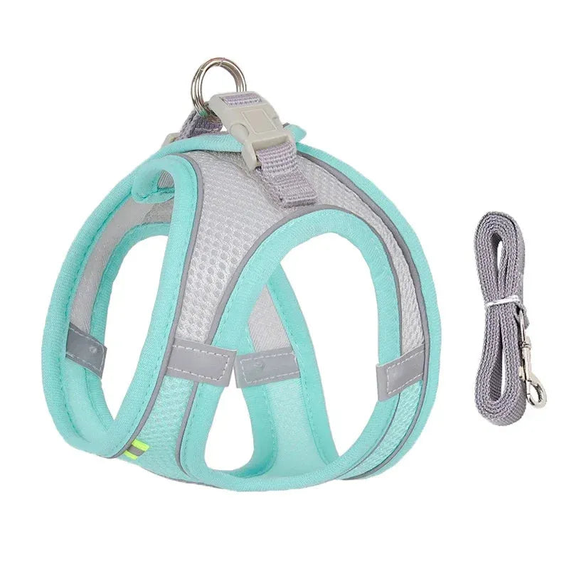 The Growing Mart Puppy Harness Set Adjustable No-Pull Leash Combo