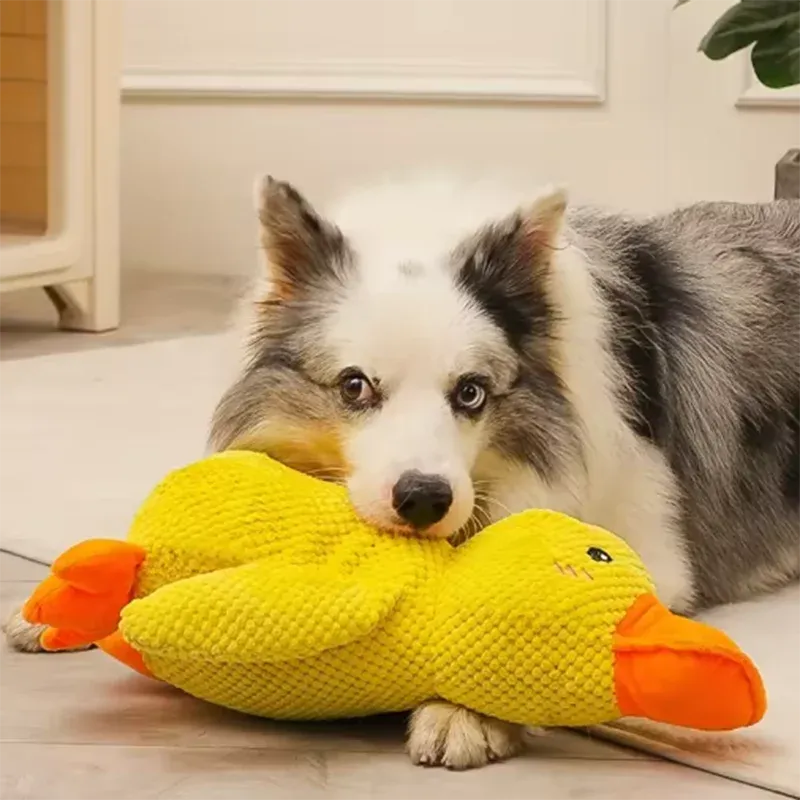 The Growing Mart Dog Plush Toy Duck Cuddle Comfort Anxiety Relief